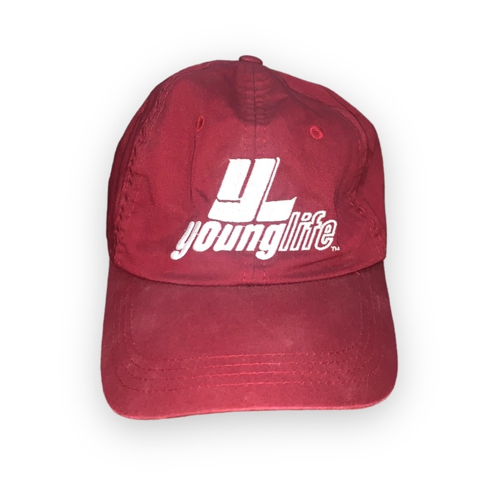 Ahead Lightweight Maroon Baseball Cap Young Life Tailwind Advisors Logo